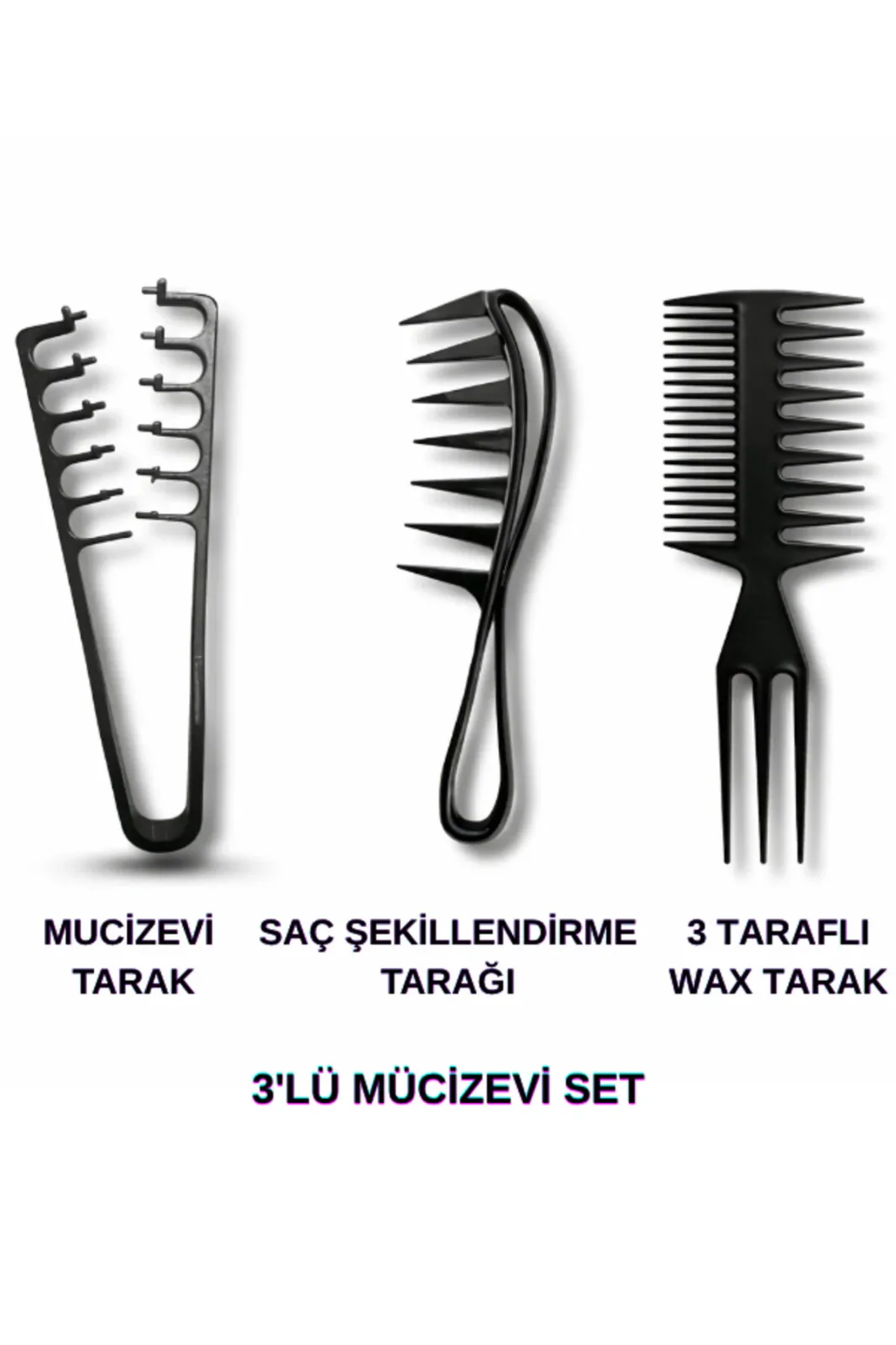 Mucizevi Tarak Wax Tarak 3'lü Set