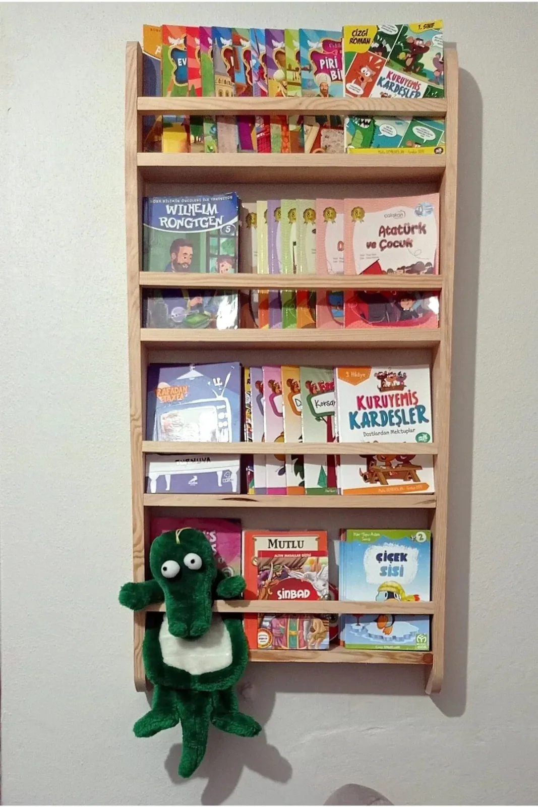 Montessori Çocuk Odası Ahşap Kitaplığı