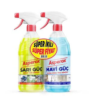 Asperox Sarı+Mavi Güç Sprey 1+1 L