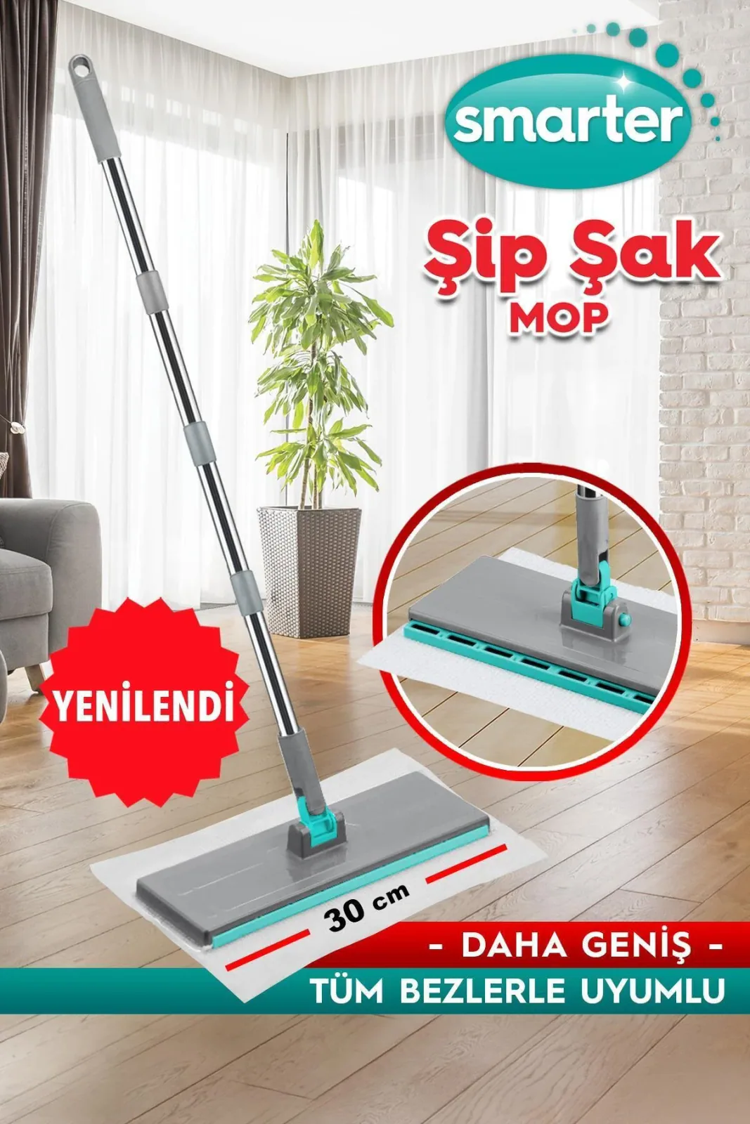 Yeni Şip Şak Mop Otomatik Temizlik Seti Paspas