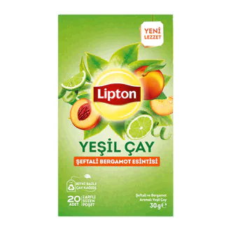 Lipton Şeftali ve Bergamot Aromalı Yeşil Çay 20'li 30 G