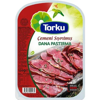 Torku Çemeni Sıyrılmış Dilimli Pastırma 120 Gr