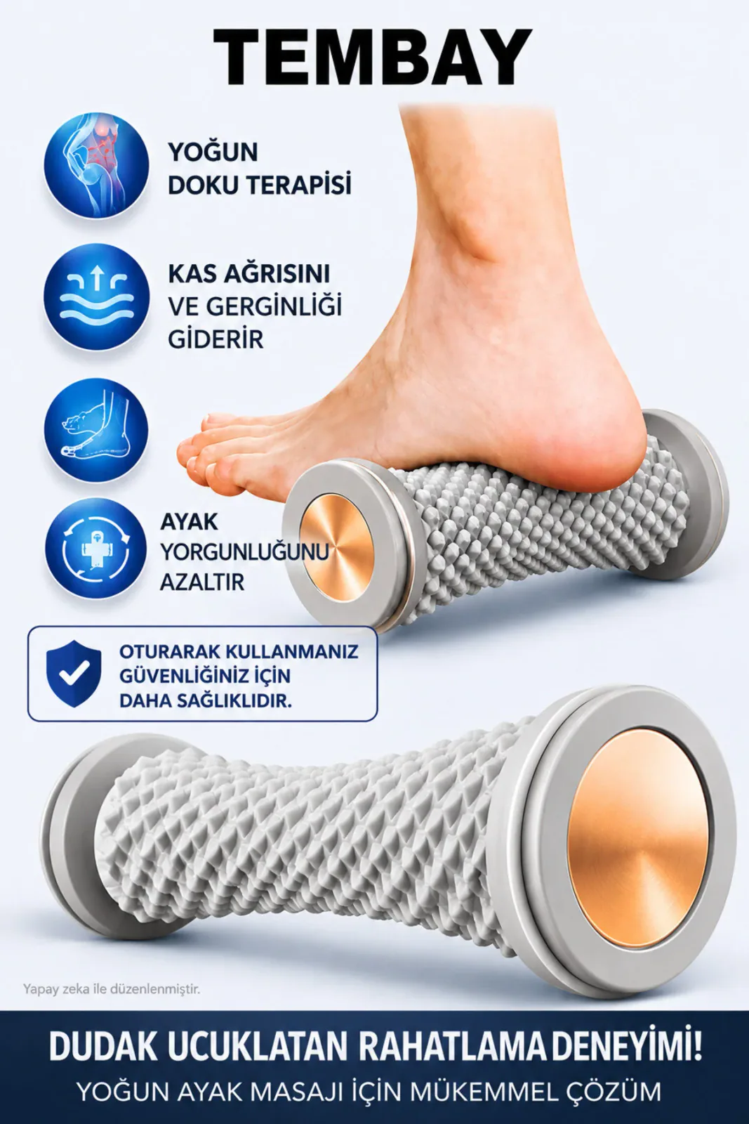 Ayak Masaj Aleti - Derin Doku Masajı için Yüksek Performanslı Silindir