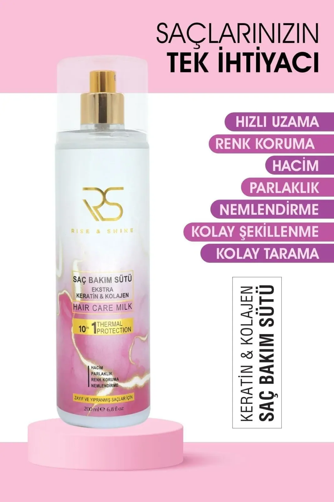 Keratin Kolajen Saç Bakım Sütü 200 ml