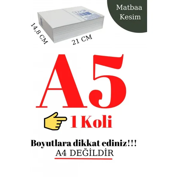 Copier Bond A5 Fotokopi Kağıdı 80gr 1 Koli