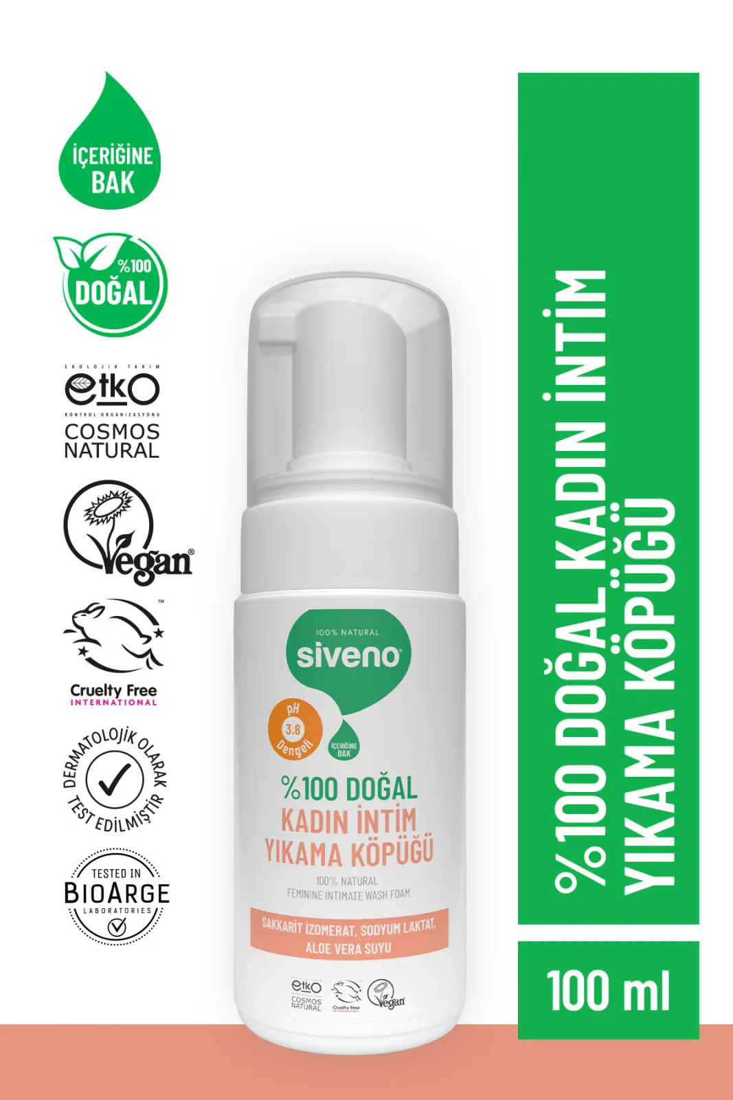 %100 Doğal İntim Yıkama Köpüğü