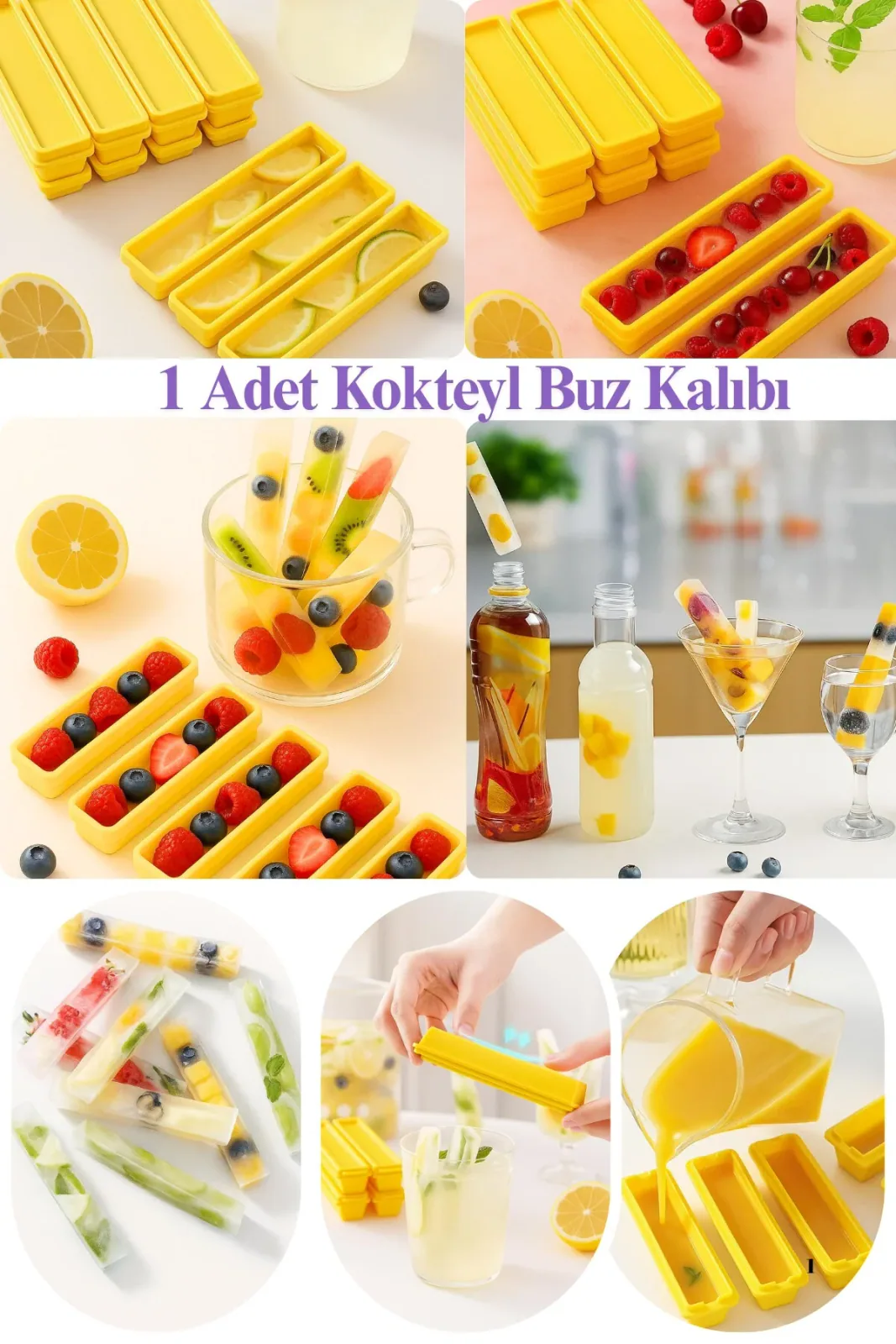 Dikdörtgen Silikon Buz Kalıbı 13cm