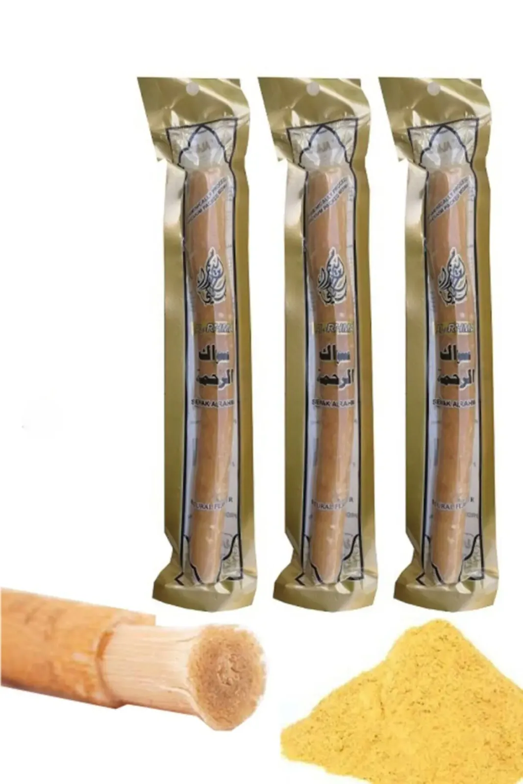 Çürüme Önleyici Vakumlu Misvak Büyük Boy 3 Adet 20 cm 55 gr