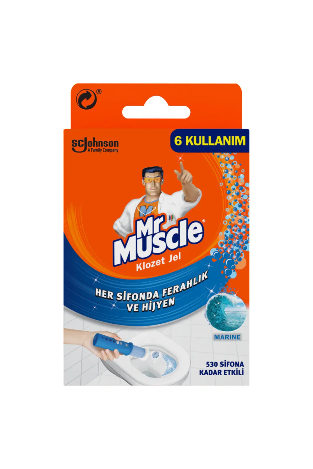 Klozet Jel Blok, Tuvalet Temizleyici, Marine, 36g