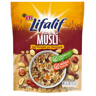 Eti Lifalif Yer Fıstıklı ve Hurmalı Müsli 350 g