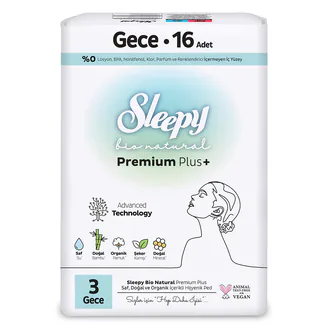 Sleepy Bio Süper Eco Gece Hijyenik Ped 16'lı