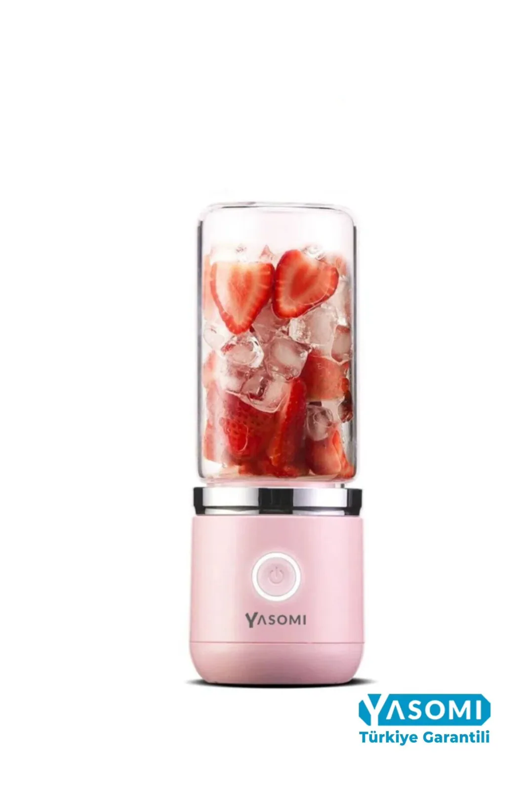 Taşınabilir Kablosuz Şarjlı Cam El Blenderi Pembe