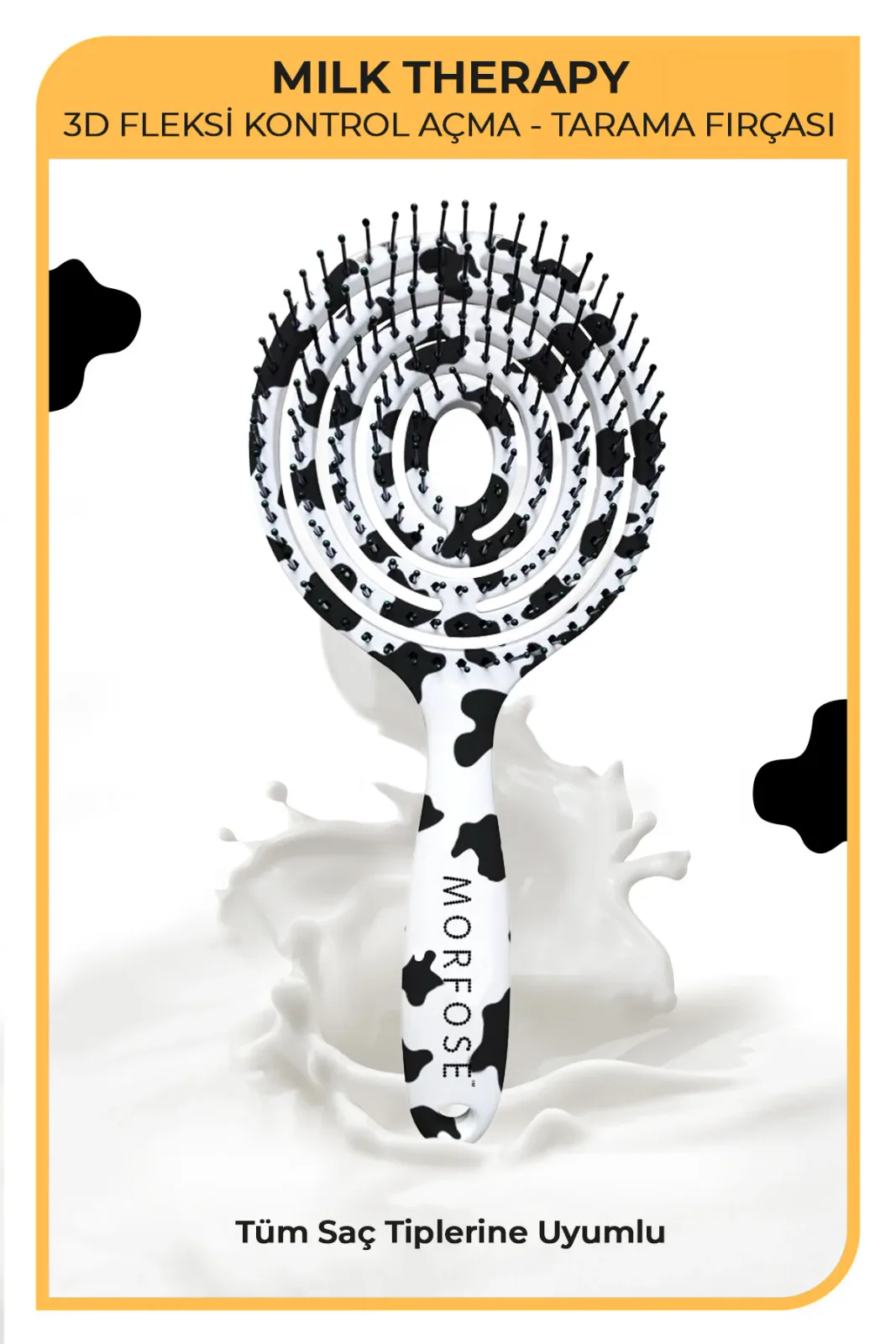 Milk Therapy Üç Boyutlu Oval Saç Fırçası