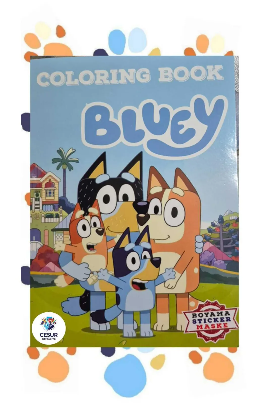 Bluey Boyama Kitabı Stickerlı Maskeli