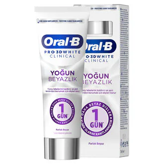 Oral-B 3D White Clinical Parlak Beyazlatıcı Diş Macunu 75 Ml