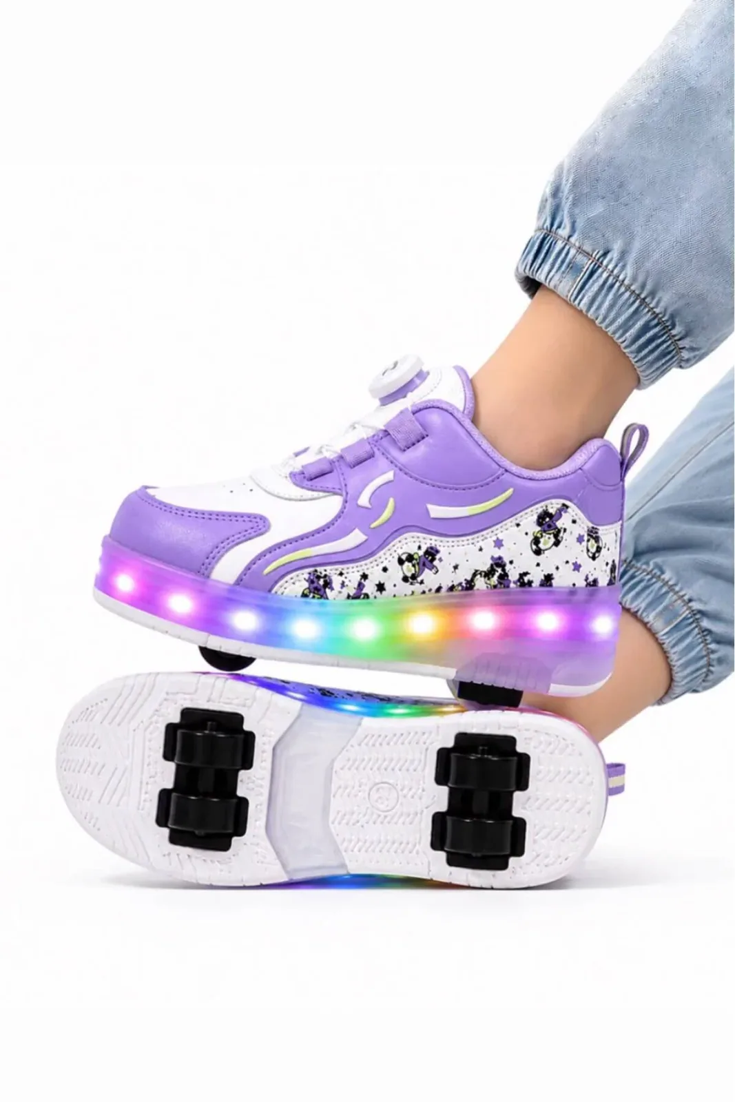 Çocuk Patenli Işıklı Tekerlekli Spor Ayakkabı