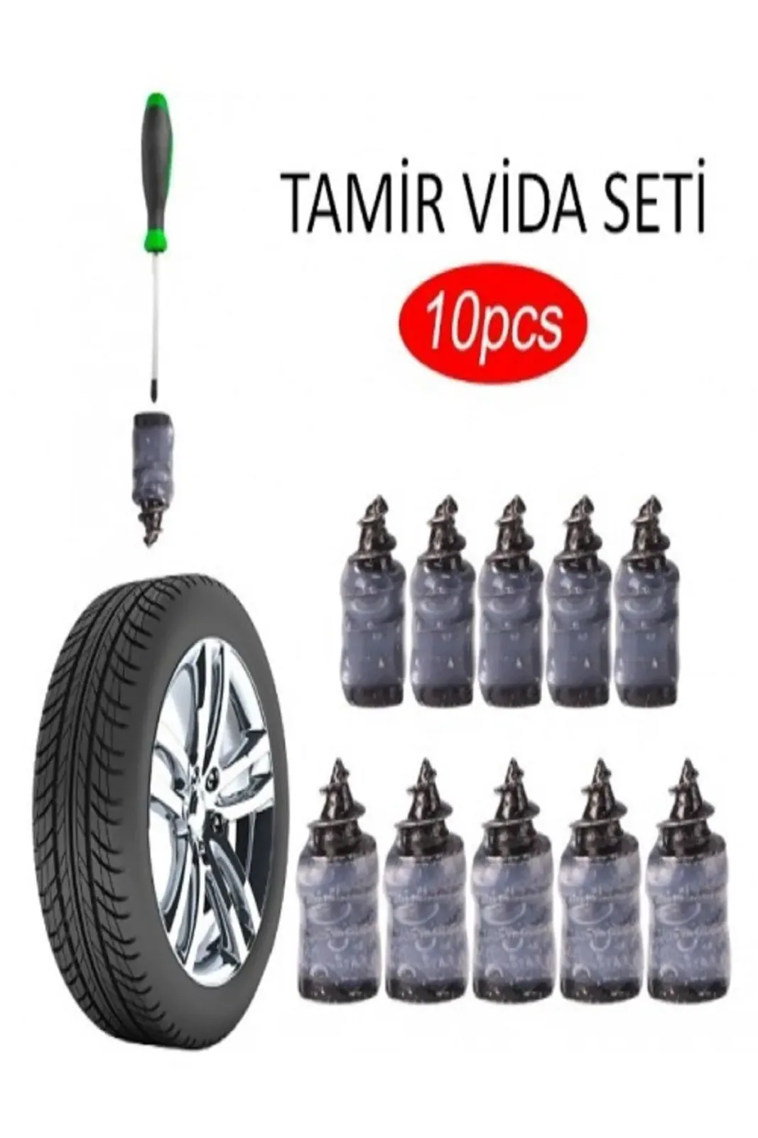 Lastik Tamir Kiti Kauçuk Vida Seti