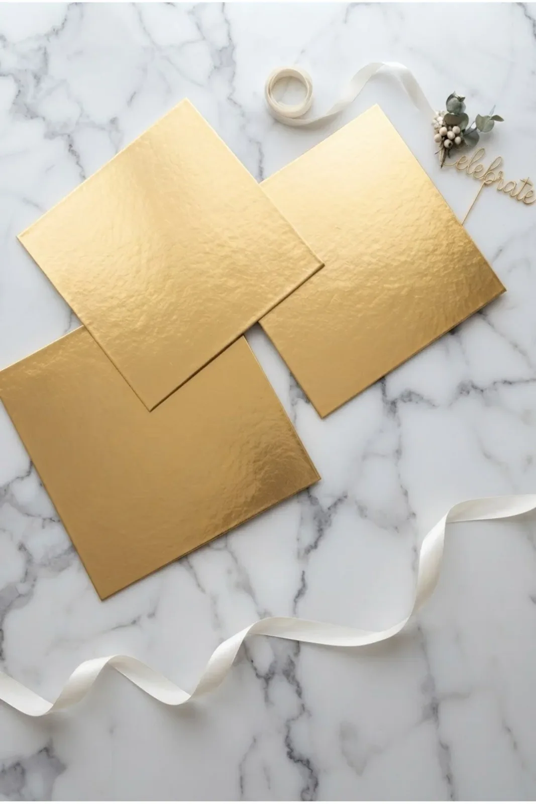 Gold Mendil Pasta Altlığı, 29x29 cm Kare, 5 Adet
