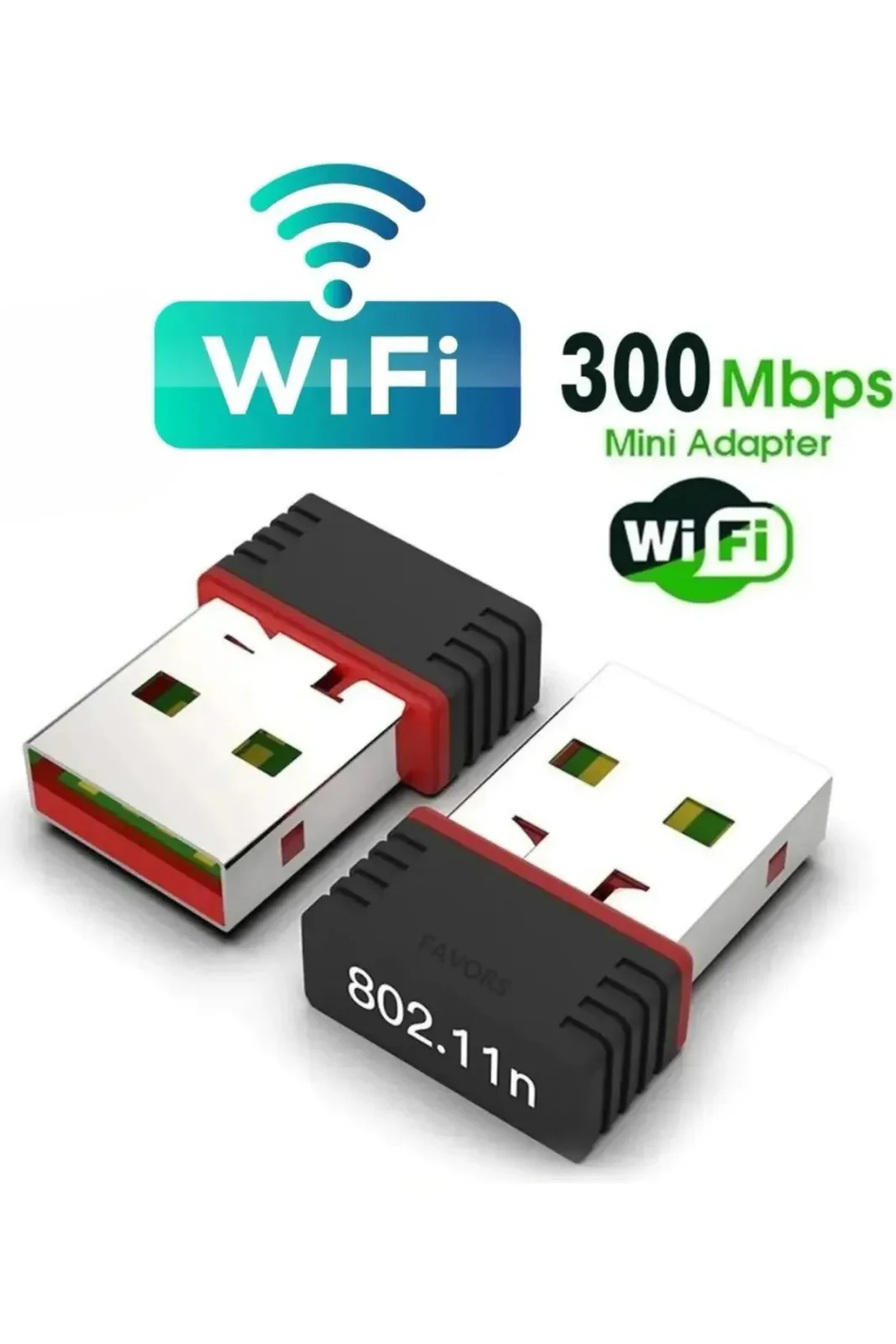 Usb 802.11n 300 Mbps Antenli Masaüstü Wi-fi Dongle