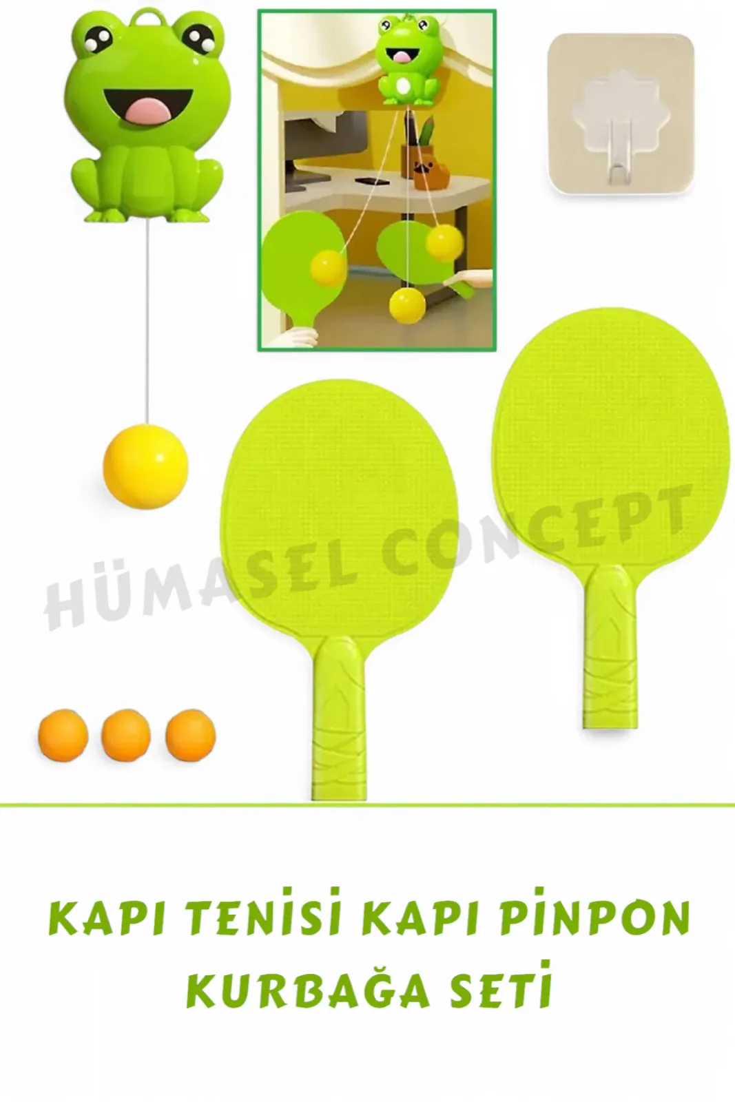 Kapı Tenisi Asılı Masa Tenisi Raket Topu Seti