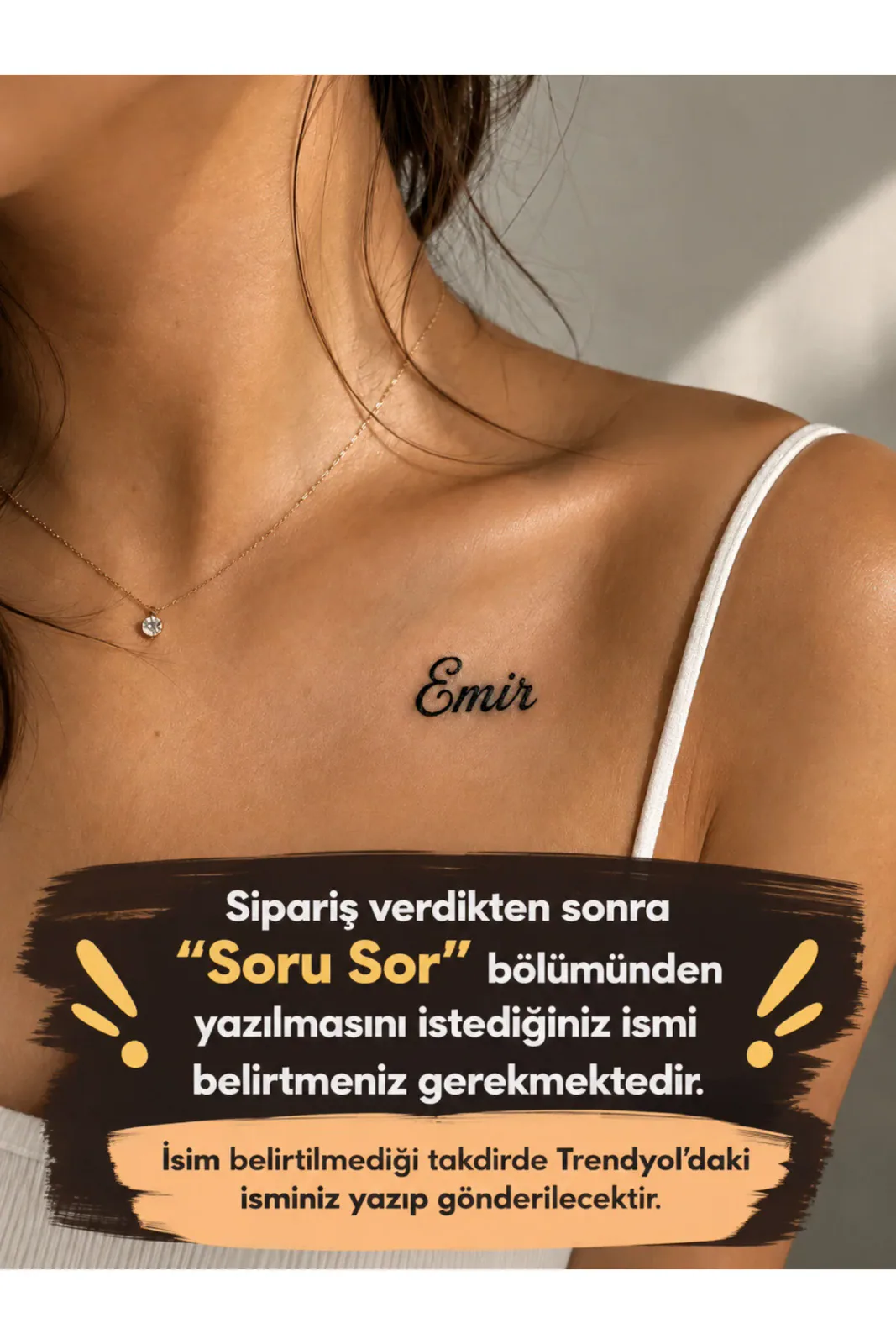 Kişiye Özel İsimli Geçici Dövme