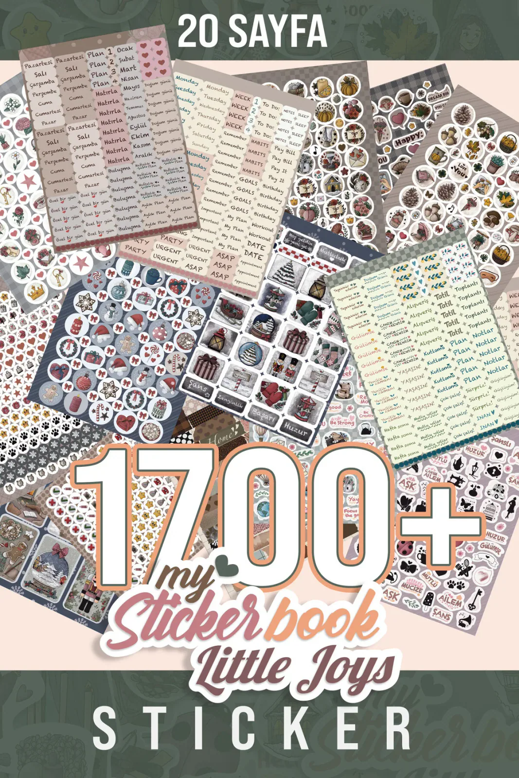 Little Joys Sticker Book - 1700 Adet Etiket Seti