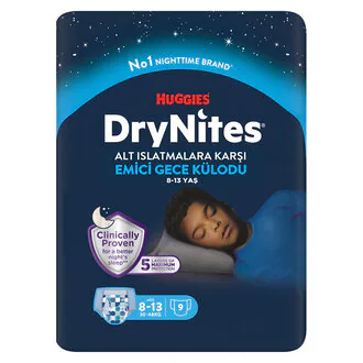 Huggies Drynites Gece Külodu Erkek 8-13 Yaş 9'lu