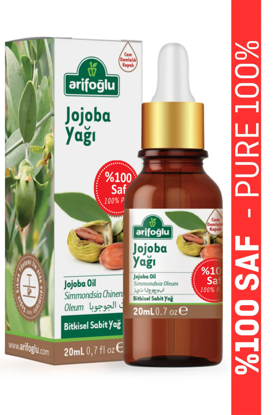 Jojoba Yağı – 100% Saf ve Doğal – 20 ml