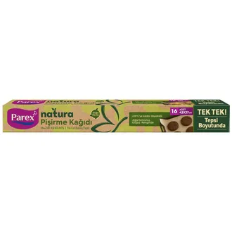 Parex Natura Ağartılmamış Pişirme Kağıdı Kesilmiş 16'lı