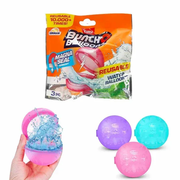 Nessiworld Bunch O Balloons Yeniden Kullanılabilir 3’lü Su Balonu