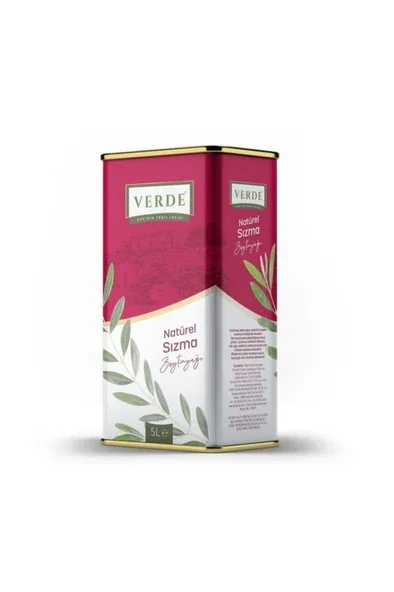 VERDE Naturel Sızma Zeytinyağı 5 lt Teneke