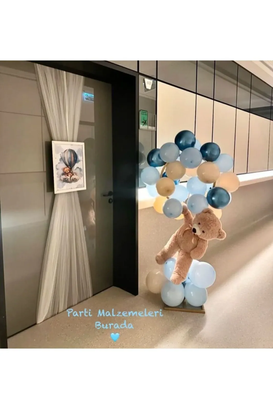 Erkek Çocuk Hastane Odası Süsleme Balon Seti