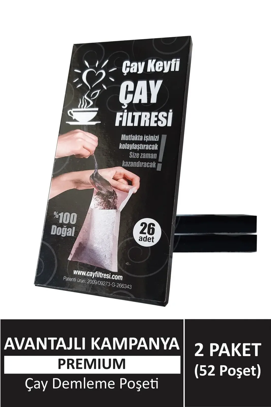 2'li Paket (52 Poşet) Çay Demleme Poşeti