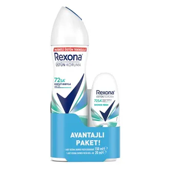 Rexona Shower Fresh Deodorant ve Roll On 150 Ml ve 20 Ml Avantaj Paketi