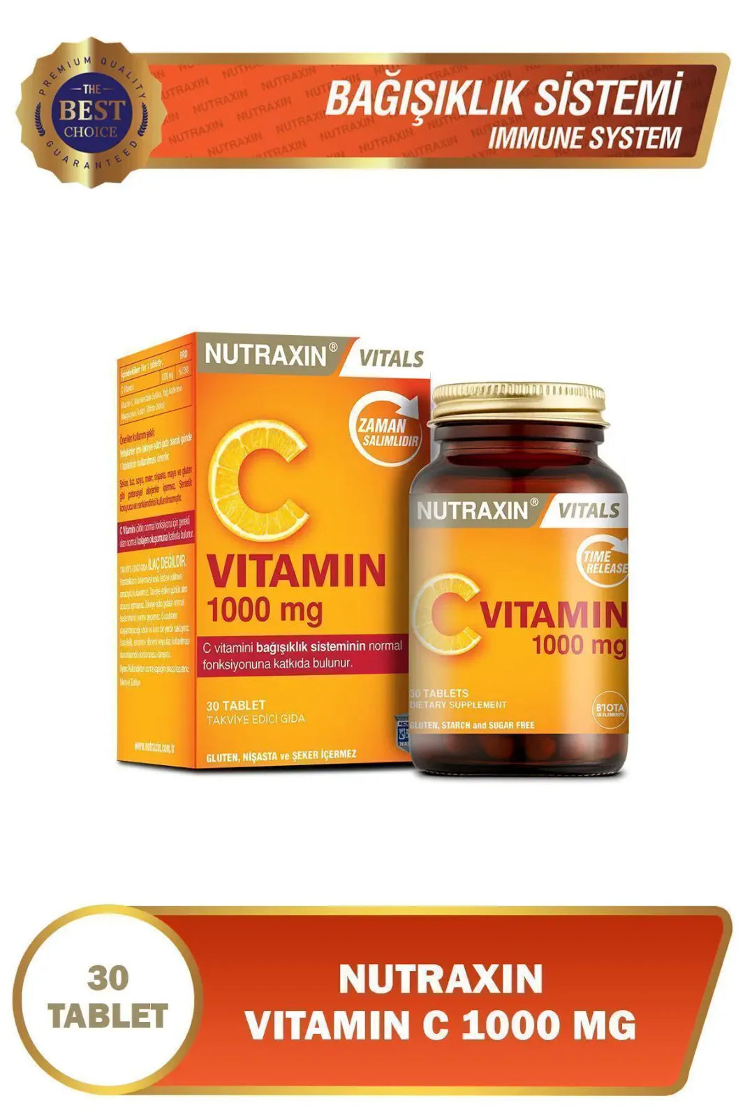 C Vitamin 1000 Mg - Zaman Salınımlı 30 Tablet