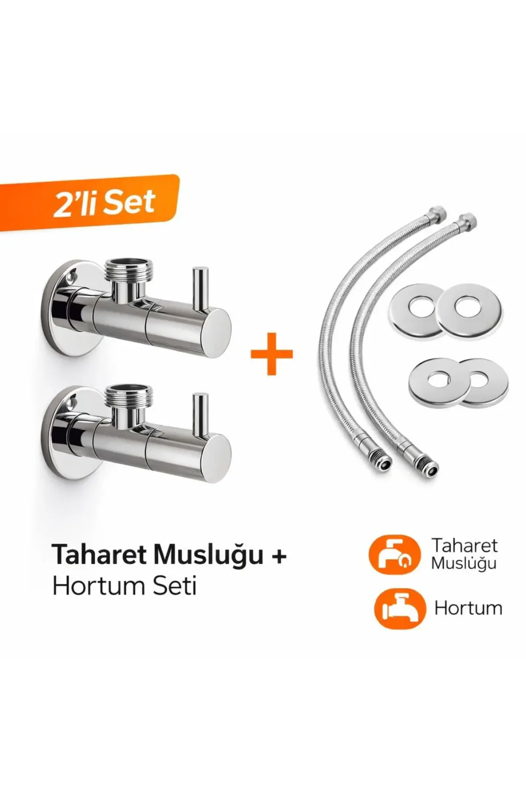 Çubuk Kollu Klozet Flex Bağlantı Takımı 2 Adet