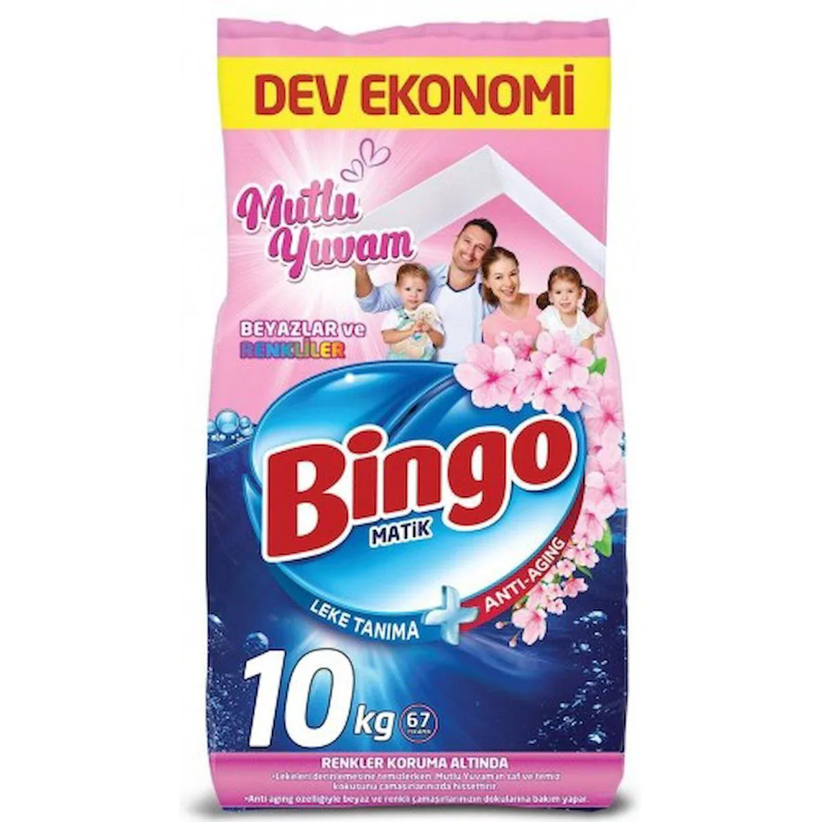 Bingo Matik Mutlu Yuvam Parfümlü Çamaşır Deterjanı 10 kg