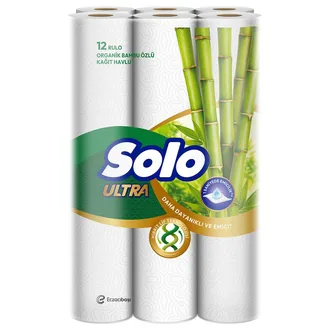Solo Ultra Organik Bambu Özlü Havlu 12'li