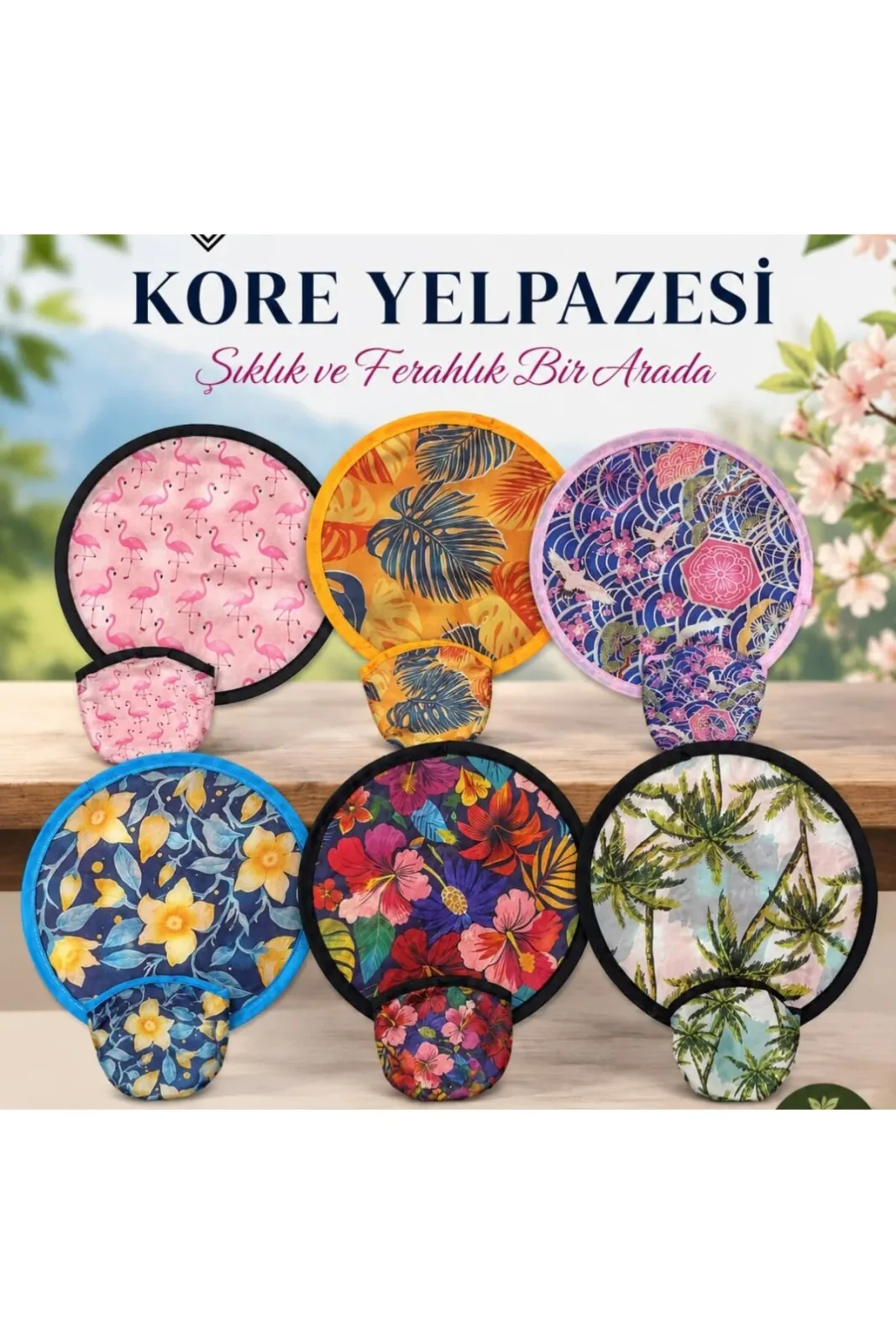 BÜYÜK BOY 25 CM Katlanır Kore Yelpaze