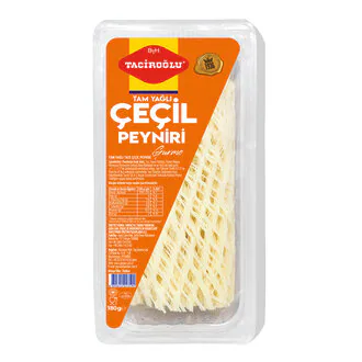 Taciroğlu Tam Yağlı Taze Çeçil Peyniri 180 G