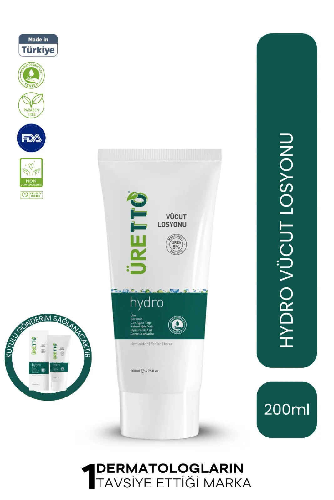 Üretto Hydro Vücut Losyonu - Üre ile Yoğun Nemlendirici 200 ml