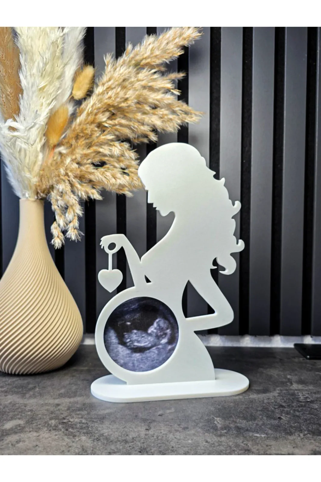 Hamile Anne Ultrason Fotoğraf Çerçevesi – PLA 3D Baskı