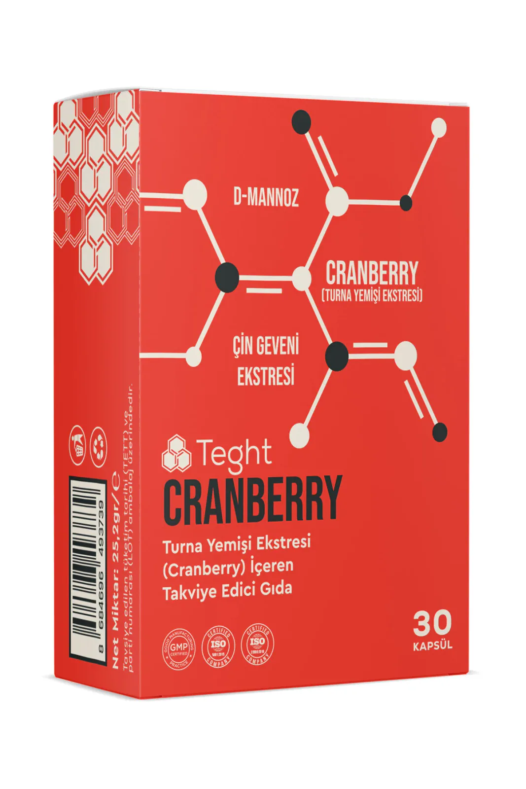 Cranberry | D-Mannoz, Turna Yemişi ve Çin Geveni İçeren Takviye