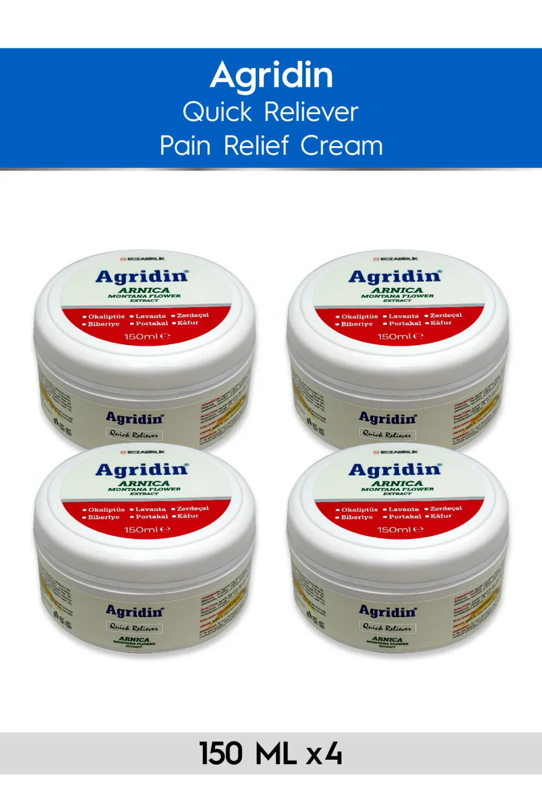 Arnica Montana Masaj Kremi 4x150 ml