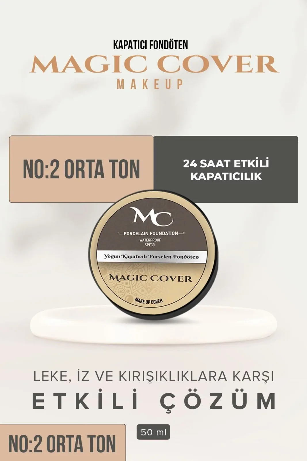 Magic Cover Fondöten - Orta Ton | No 2
