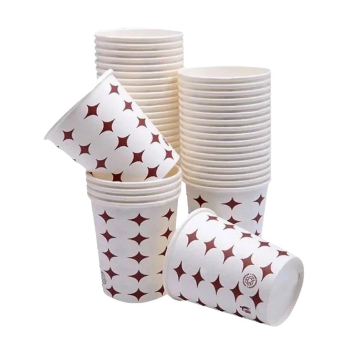 Yıldız Desenli Karton Bardak 7 Oz 50'li