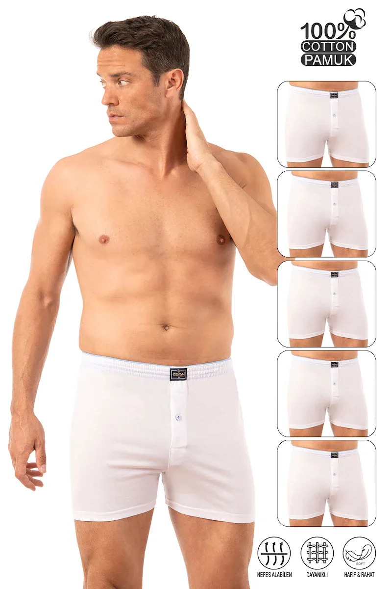 Özkan 5'li Paket Erkek Pamuklu Boxer