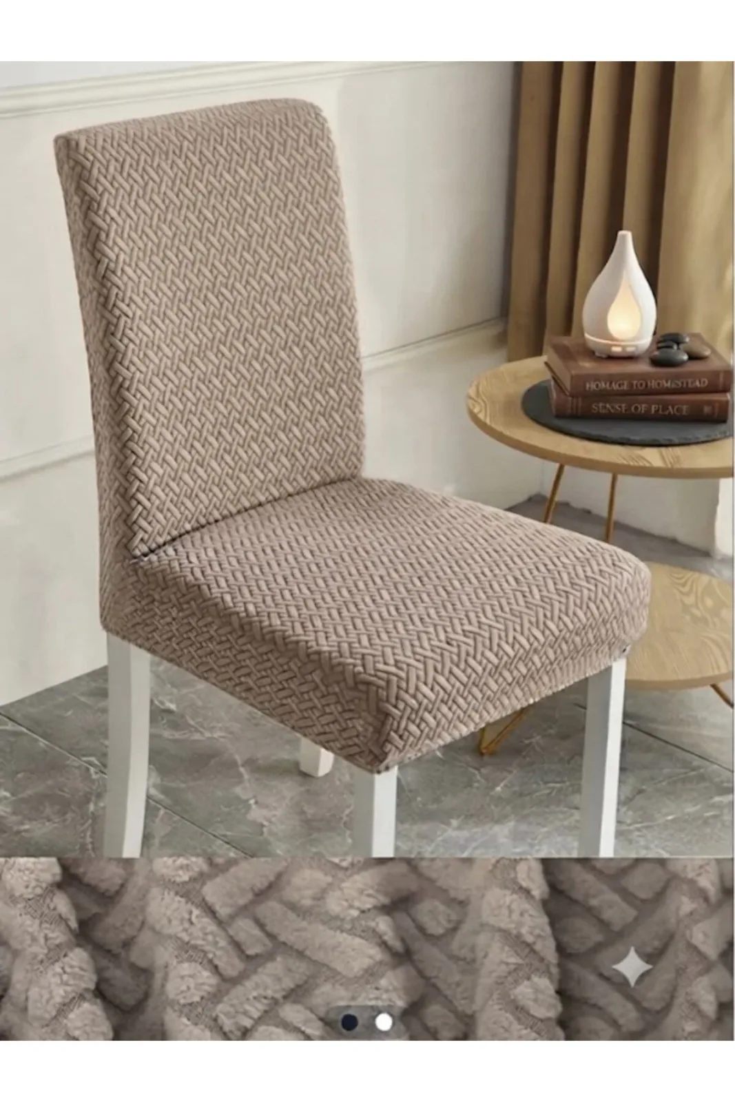 Hasır Desen Sandalye Kilifi - 1 Adet