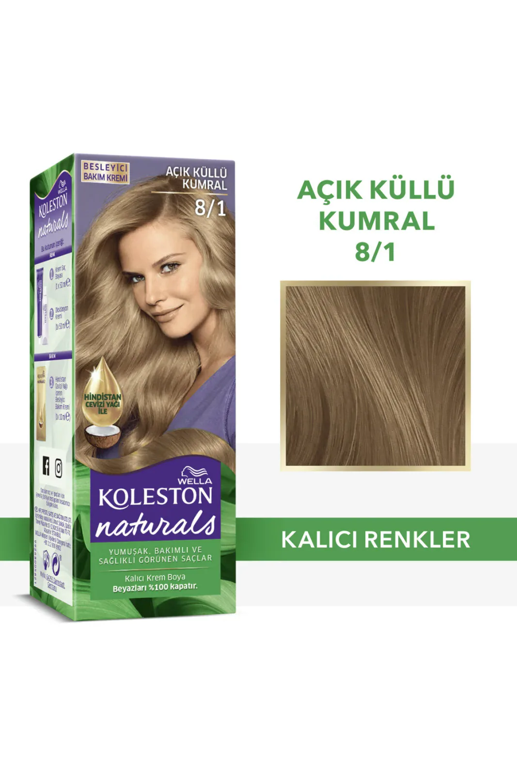 Koleston Naturals 8/1 Açık Küllü Kumral Saç Boyası