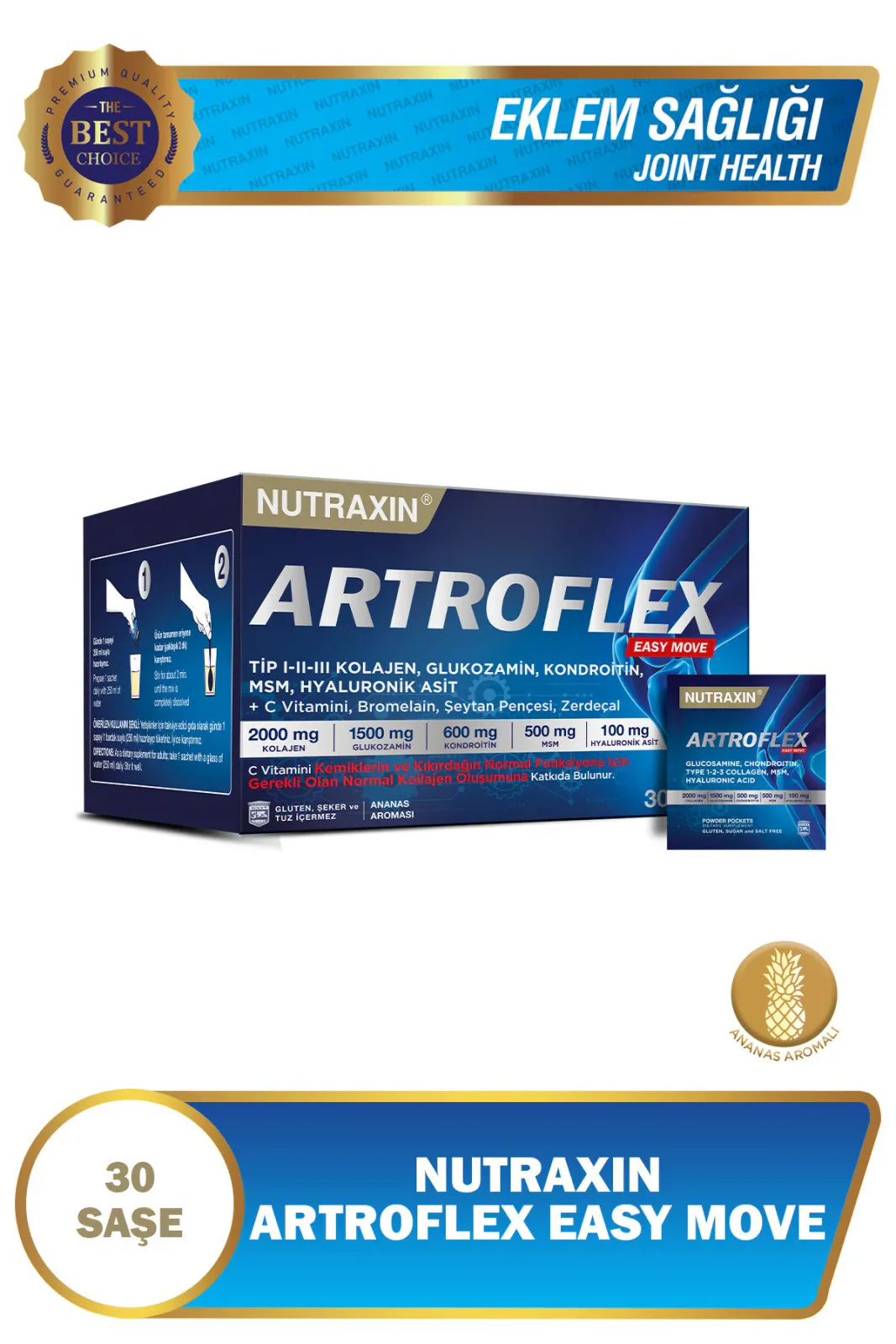 Artroflex Easy Move 30 Saşe – Kolajen ve Glukozamin Takviyesi